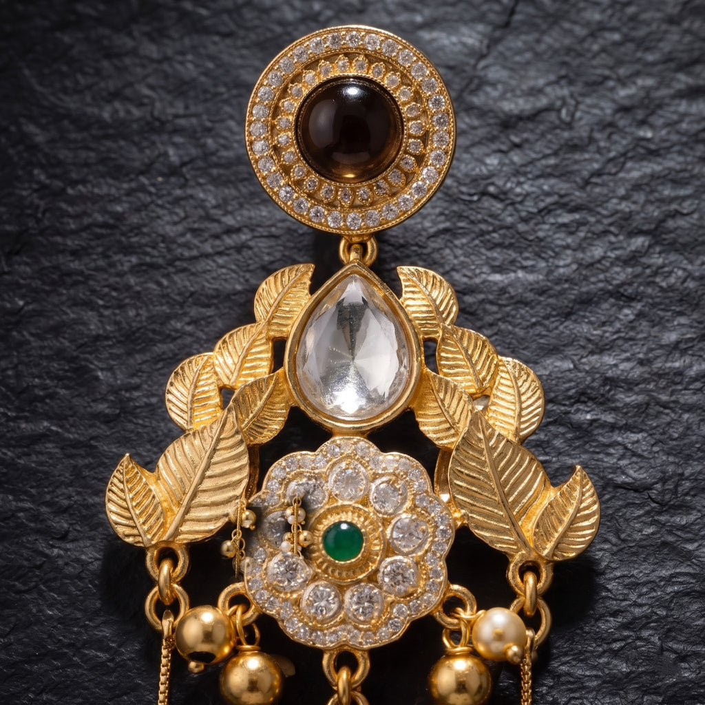 Royal Rajputana Multi-Tier Pearl Waterfall Jhumkas