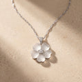 Frosted Flora Crystal Necklace Pendant