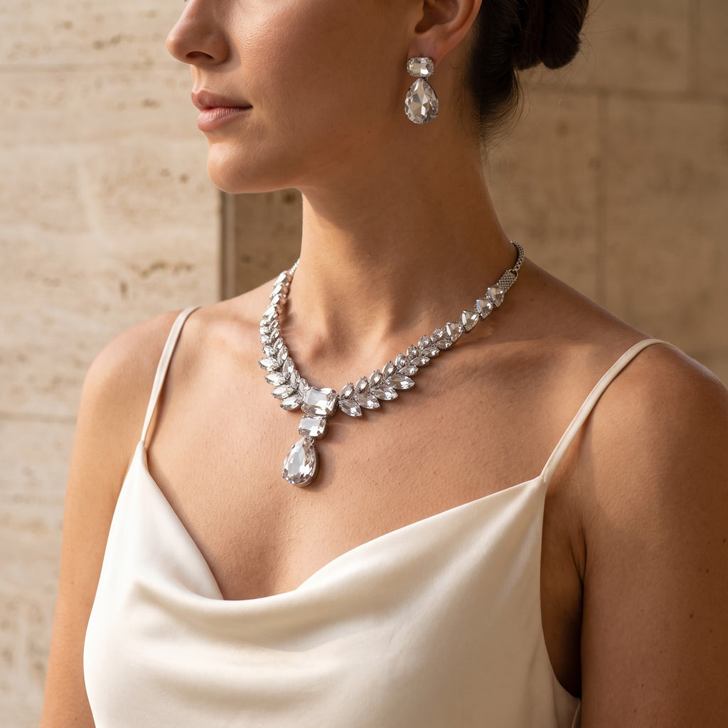 Aura Clear Crystal 3-Piece Jewellery Set